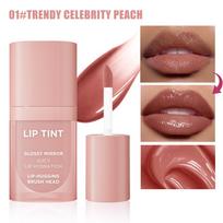 Glossy Mirror Lip Tint Juicy Hydration, Long Wearing Shiny Lip Glaze, Lightweight Moisturizing Lipstick with Ergonomic Brush, Daily Lip Cosmetic 01#