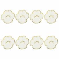 8pcs White Cat Paw Patches Paw Print Embroidered Patches Stick On Iron On Patches  For Clothing