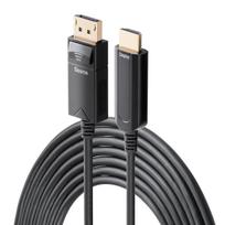 Sanwa Direct DisplayPort to HDMI Fiber Optic Cable, 10m, 4K/60Hz, AOC, Black, 500-KC039-10 juoda