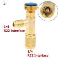 Oro kondicionieriaus remonto skysčio apsauginis vožtuvas R410A R22 1/4  5/16  saugos adapteris out:1/4in:1/4