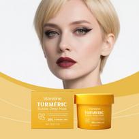 Viareline Turmeric Bubble Mask - Fine bubbles for a comfortable facial skin, providing moisturizing and hydrating effects. Apply as a facial mask. 90g