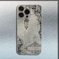 Gothic Cyber Sigil Cross Phone Case For iPhone 16,15,14,13,12,11 Plus,Pro,Max,XR,XS,X,Plus,SE,Mini Transparent Soft Cover iPhone12mini