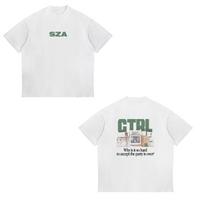 Vintage Unisex SZA Travel Hip Hop Rap Tshirt American Hip Hop Summer New Unisex and Women Retro Fashion Unseix Shortsleeved Top M