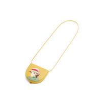 Loewe X Howls Moving Castle Embossed Letter Puzzle Pattern Printed Flap Closure Leather Crossbody Bag Women Crossbody Bag Peach-Yellow C643W57X01-7969 Box(Basic Set+Box)