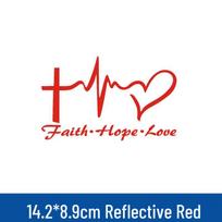 Faith Hope Love Sticker for Car Window, Tablet, or Laptop Standard