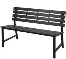 ProGarden Juodas METAL GARDEN BENCH 115X55X85CM