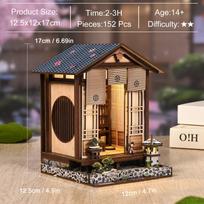 DIY Wooden Book Nook Insert Kit 3D Wooden Puzzle Craft Set Building Toys Bookends Bookshelf Decor Toys for Kids Birthday Gift