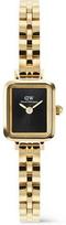 Laikrodis Daniel Wellington „Quadro Mini 15.4x18.2 Arch“ 3 jungčių ratlankis „Onyx Sunray Gold“, DW00100851