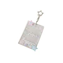 Transparent Star Korean Style Card Holder With Keychain ID Card Holders Student Card Cover  Student įvairiaspalvis