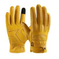 Customized Half-Finger Goatskin Lightweight Racing Gloves for Mountain Bike Dirt Bike Motocross Hand Grip for Winter Daily Use M geltona