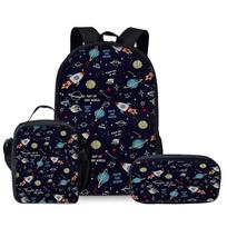 Kosmoso planetų serijos trijų dalių rinkinys Kuprinės berniukams ir mergaitėms Geriausios dovanos 3D animacinis mokyklos kuprinukas vaikams
