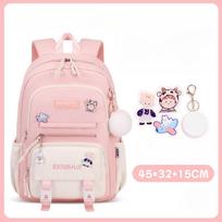 Mokyklinė kuprinė mergaitėms Pradinės mokyklos 3-6 klasių mokiniams Kuprinė knygoms Vaikų Kawaii kuprinės 8-12 metų mergaitėms Kuprinė ant nugaros rožinė