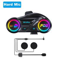 Y13 Pro Motorcycle Helmet BT Headset Intercom Chip V6.0 Stereo Fm Radio 500M Mixing Music Sharing IP56  Waterproof