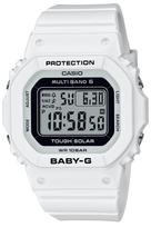 CASIO Baby-G BGD-5650-7JF Moteriškas radijo bangomis valdomas saulės energija maitinamas laikrodis Kvadratinis dizainas Baltas Japonijos vidaus rinkos originalas balta