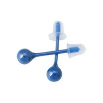 Practical Round Flexible Bioplast Ear Nose Studs Bioceramics Nickel Piercing Retainers Comfortable Wear Daily Use karališkos mėlynos spalvos