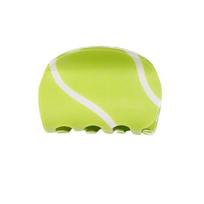 Creative Geometric Hairpin Sporty Tennis Racket Style Sturdy PVC Construction Barrette For Secure Hold