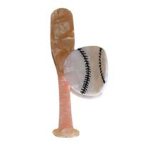 Fashionable Tennis Racket Shape Hair Claw Clip Acetate Ponytail Holder Hair Clamp for Various Hair Type Sport Event Wear