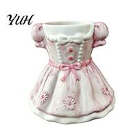 Large Capacity Pen Holder Bow Dress Pencil Cup, Ceramic Desk Organizer, Cute Makeup Toothbrush Brush for Girls Room, Office Gift Women Desktop Storage violetinė