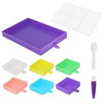 Diamond Painting Tray Organizer Storage Box Large Capacity Plastic Rhinestone Embroidery Beading Tray Cross Stitch Accessories