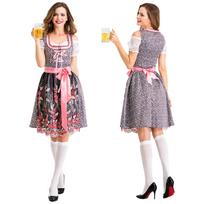 Bavarian Oktoberfest Dress for Women - Traditional Bar Costume XL rožinė