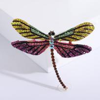 Rhinestone Dragonfly Brooches for Women Unisex Full Rhinestone Insect Pins Banquet Party Backpack Gifts Jewelry Accessories