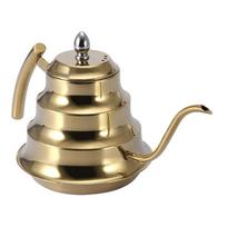 Stainless Steel Pour Coffee Kettle Long Adhesive Teapot 1.2L Over Cafe Cafe with Lid | Kettles