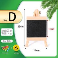Mini Chalkboard with Pine Wood Frame Table-Top Easel Blackboard for Memu Drawing 5 Styles Desktop Bulletin Boards