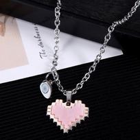 Mozaikinė magnetinė Valentino dienos meilės širdelės formos pakabuko vėrinys, universalus pakabukas, madingas papuošalas, mielas poros vėrinys