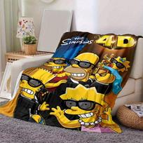 The Simpsons Cartoon Blanket, Short Plush Cute Warm Blanket, Living Room Home Decoration Sofa Four Seasons Travel 80x120cm