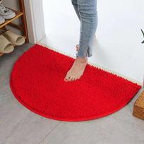 Toilet Non Slip Pet Mat Water Absorbent Chenille Bath Mat Shower Rug Floor Carpet 35x50cm raudona