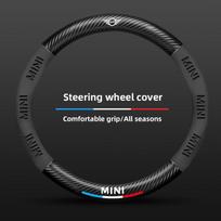 38cm Carbon Fiber Car Steering Wheel Cover For BMW Mini Cooper JCW Works R56 R50 F54 F55 F56 F57 F60 R52 R53 R55 R57 R58 R59 R60