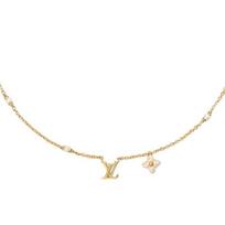 Louis Vuitton Classic Brand Logo Floral Pattern Necklace Women necklace Gold M03901 Box+Shopping Bag