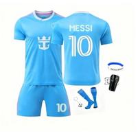 ANUTETOUNI Vaikų futbolo apranga Messi Miami 10 marškinėliai 2526 sezonas Mėlyna jaunimo treniruočių uniforma 100-110 CM mėlyna