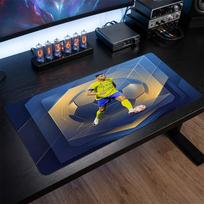 Cristiano Ronaldo Crest Mouse Pad, Extended Non Slip Rubber Desk Mat for Gaming Office Laptop Fan Gift 30cmx60cm（11.8x23.6inch）