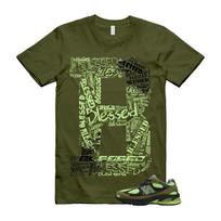 2010 Sea Moss Afterglow Olive Green Black T Shirt Match B BLS 4XL