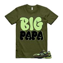 2010 Sea Moss Afterglow Olive Green Black T Shirt Match PAPA XL