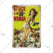Retro Pin-up Merginos Skardos Ženklas Plokštelė Metalo Plokštė Vintažiniai Seksualūs Sienos Meno Lipdukai Barui Aludinei Klubui Vyriškam Kambarėliui Virtuvei Retro Geležies Plakatas 20x30cm（7.8x11.8inch）
