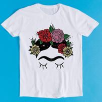 Frida Kahlo Selfie Parody Retro Funny Art Drawing Gamer Anime Cult Meme Music Movie Gift Tee T-Shirt K2732 S