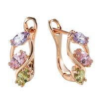 Creative Colorful Zircon Ear Cuff Earrings for Women