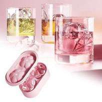 Sakura Shape Silicone Ice Cube Tray with Lid Easy-Release Stackable Space-Saving Mold for Freezer DIY Ice Maker for Whiskey Cocktails 1pc rožinė