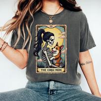 Comfort Colors Corgi Tarot Card T-Shirt - Corgi Mom Tee 2XL