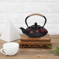 0.9L Capacity Iron Kettle Copper Handle Oriental Teapot Elegant Cast Iron Teapot  Tea Brewing