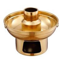 Multi-Purpose Dry Ice Hot Pot Stainless Steel Imitation Copper Hot Pot  Home Party S