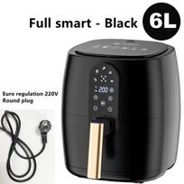 New Electric Deep Air Fryers 6 Liters 1350W Large Capacity Smart Automatic Household Multi-function LED Touchscreen Deep Fryer EU