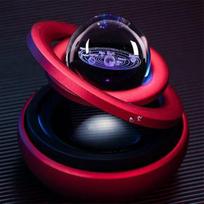 Automotive Solar Aircraft Decorative Glass Ball Interplanetary Intelligent Rotation Creative Decorative Ornaments 2PC scented tablets raudona