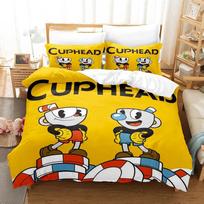 Animacinis Cuphead Show patalynės komplektas berniukams mergaitėms viengulis karališko dydžio antklodės užvalkalas pagalvės užvalkalas lova vaikams suaugusiems mada namų tekstilė 70x133cm 2pcs