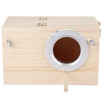 12x12x19.5cm Medinis paukščių namelis Augintinių inkubavimo veisimo dėžė Lauko sodo dekoravimo reikmenys brown