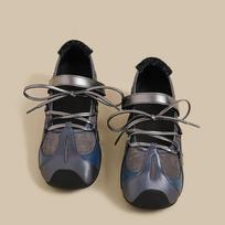 Mary Jane shoes rebellious ballet breathable Velcro Mary Jane women's spring new versatile single shoes 35 mėlyna