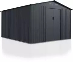 Juskys Sodo namelis XXL su dvišlaičiu stogu 164x88x182 cm tamsiai pilkas