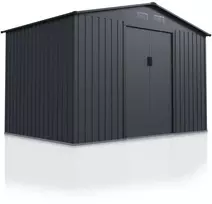 Juskys Sodo namelis XL su dvišlaičiu stogu 164x88x182 cm tamsiai pilkas